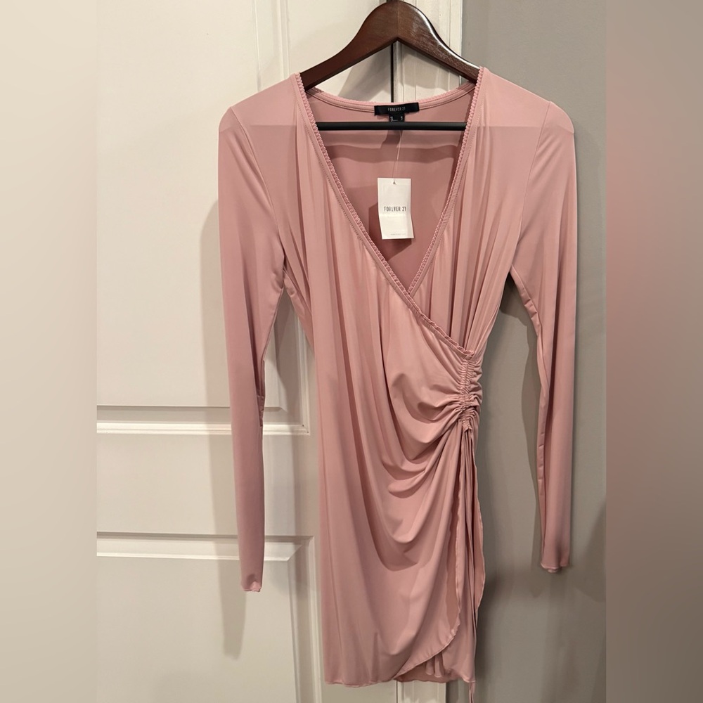 Forever 21 Blush Long Sleeve Dress